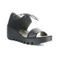 thumbnail image 1 of FLY London Bilu Leather & Suede Wedge Sandal, 40, 1 of 5