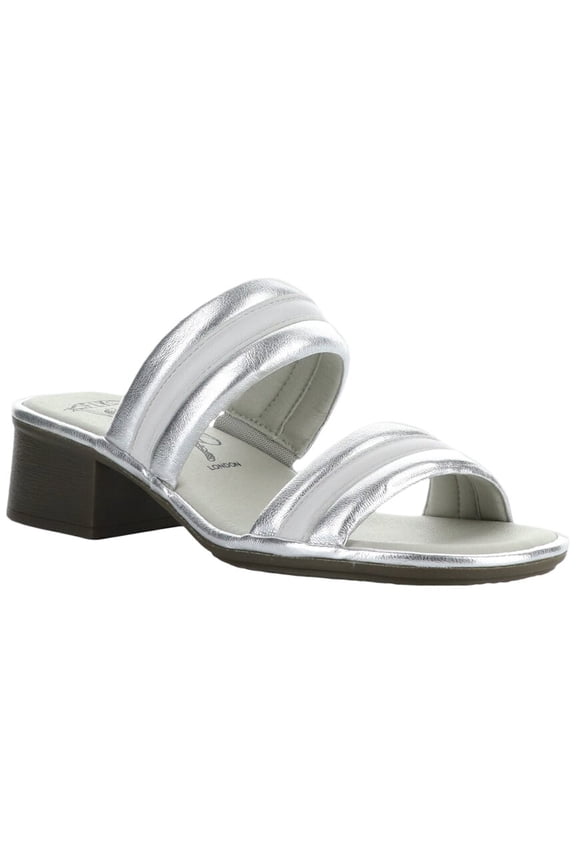 Eity Metallic Leather Sandal, 39, Metallic