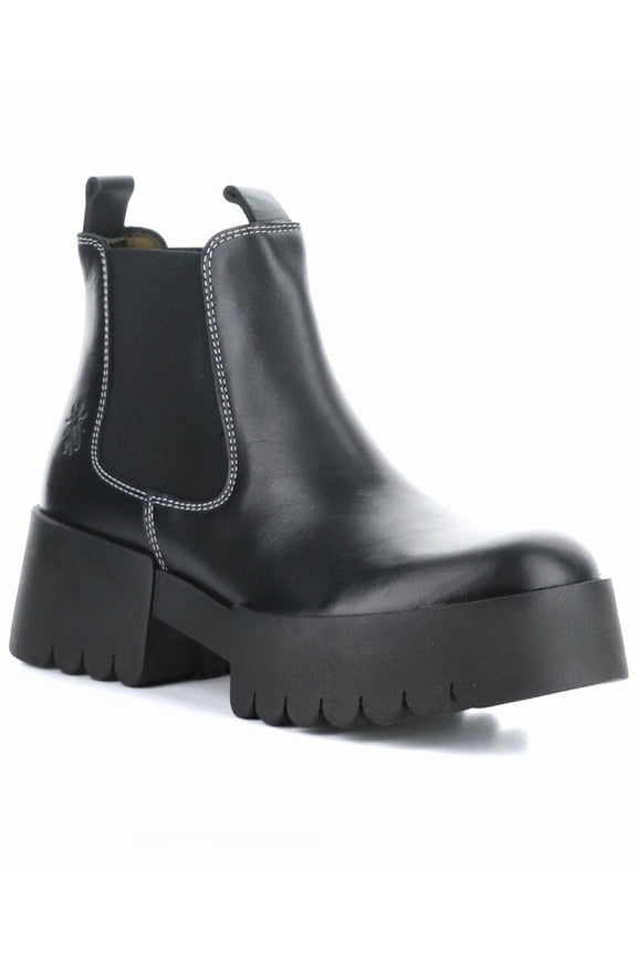 Exia Leather Boot, 35, Black