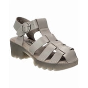 FLY London Leather Sandal, 38, Grey