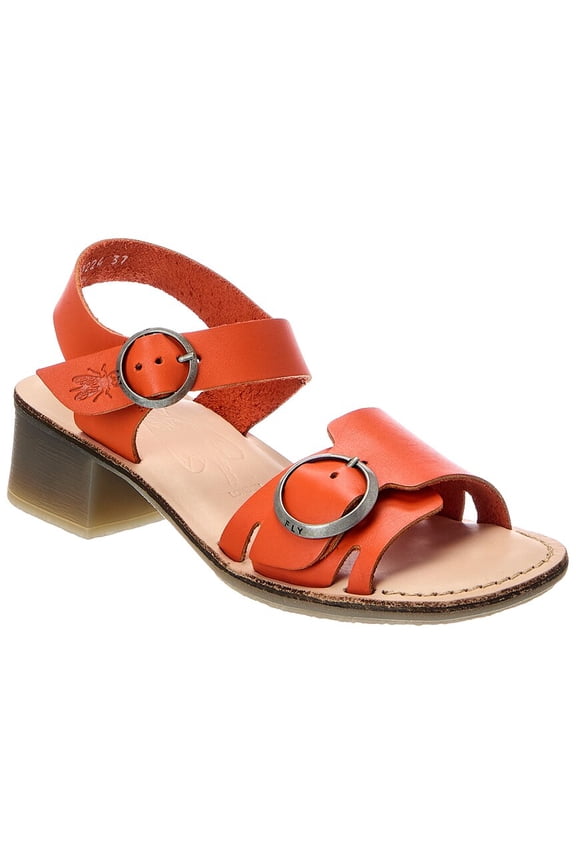 Leather Sandal, 38, Red