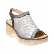 FLY London Leather Sandal, 38, Silver