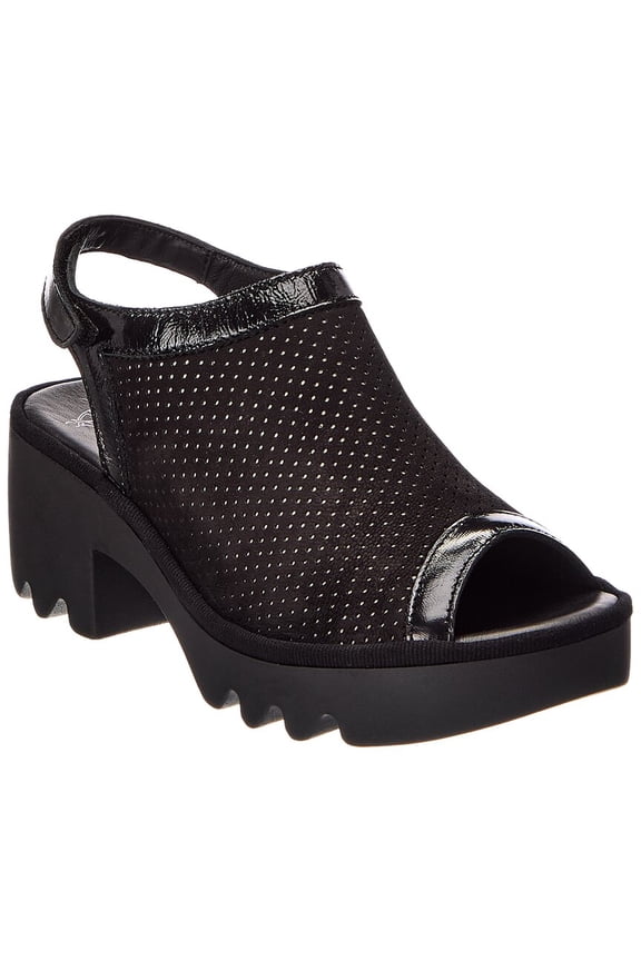 Leather Sandal, 40, Black
