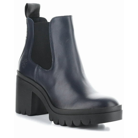 FLY London Tope Leather Boot, 41, Navy