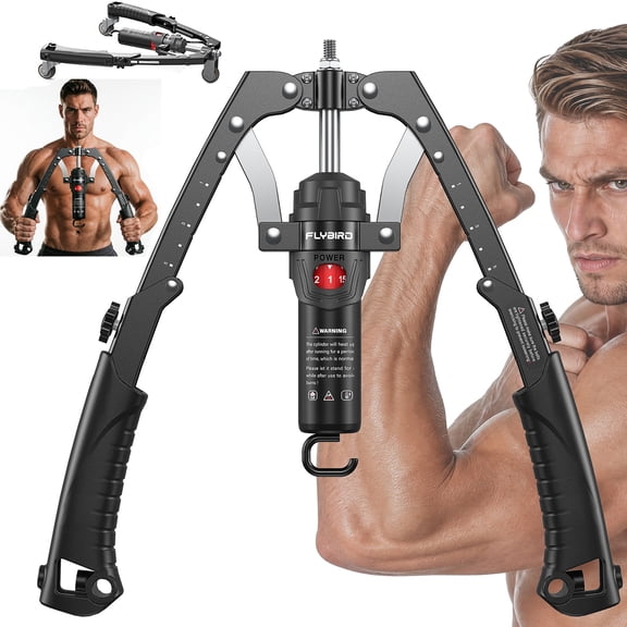FLYBIRD 2-in-1 Twister Arm Trainer with Ab Roller, 22-440lbs Adjustable Chest Workout Equipment, Arm Exercise for Home (Includes Backpack & Pad)