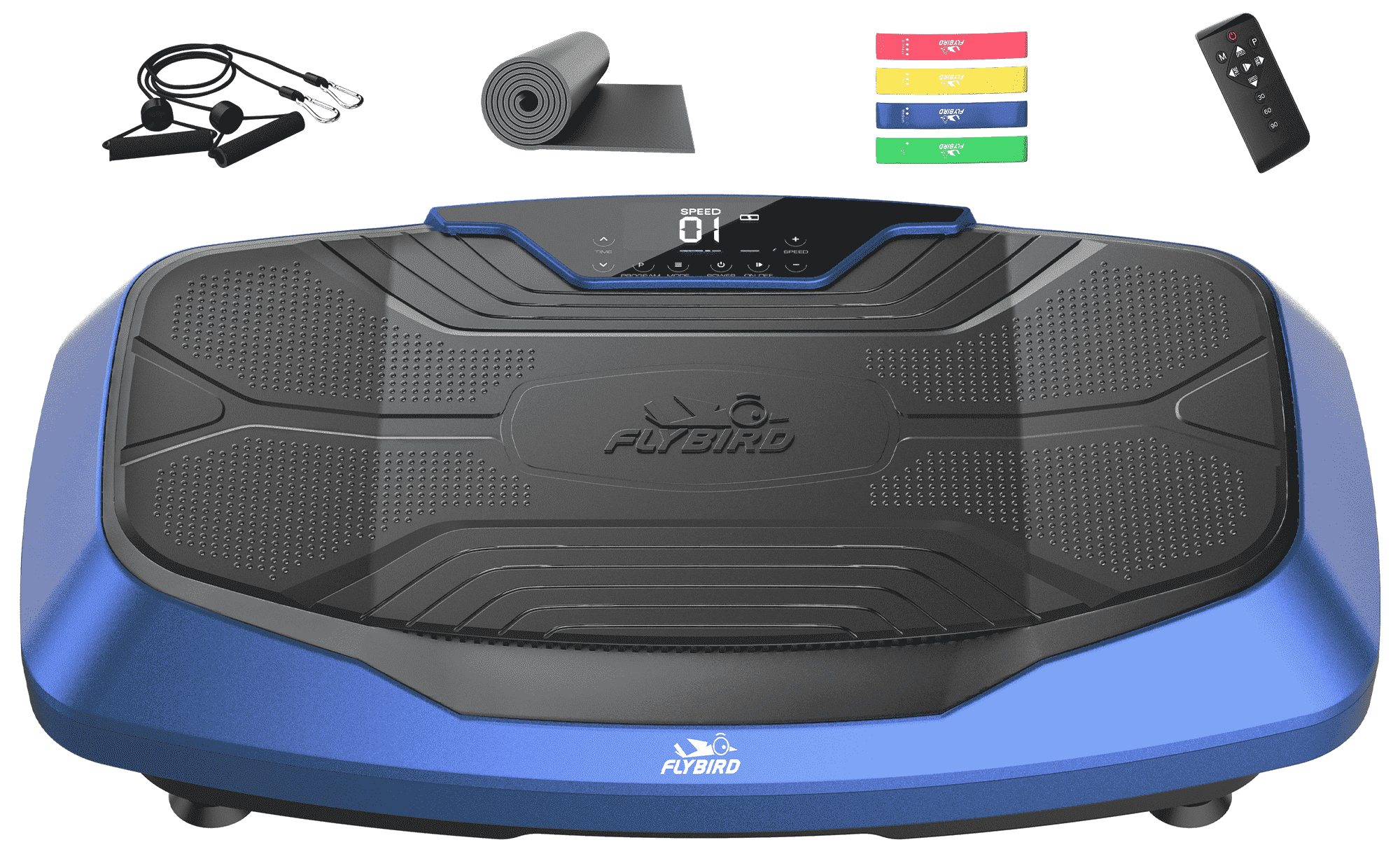 FLYBIRD 4D Vibration Plate with Triple Motors and 500lb Capacity