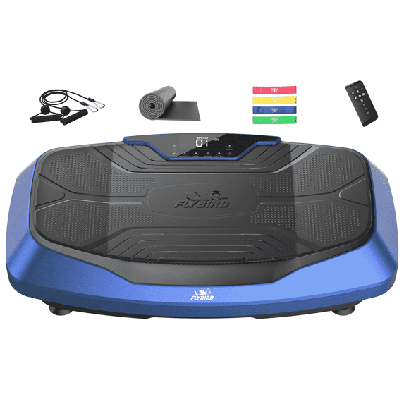 FLYBIRD 4D Vibration Plate with Triple Motors and 500lb Capacity