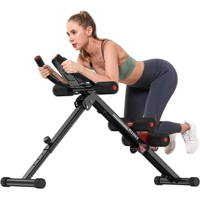 FLYBIRD Ab Workout Equipment, Adjustable Ab Machine Full Body Workout for Home Gym, Strength Training Exercise Equipment for Body Shaping Foldable Waist Trainer Suitable for Beginner Red