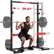 FLYBIRD Adjustable Squat Rack with Pull-Up Bar, Multi-Functional Power Rack for 6FT/7FT Barbells