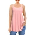 thumbnail image 1 of FLYCURVY Plus Size Cami with Built in Bra Women Tank Top Casual Solid Color Adjustable Shoulder Strap, 1 of 7