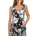 thumbnail image 1 of FLYCURVY Plus Size Tank Tops with Built in Bras for Women Sleeveless Casual Floral Print Cami, 1 of 7