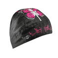 thumbnail image 1 of Zan Headgear, Cotton Flydanna, Du-Rag, Skull Cap, Head Wrap -  Highway Honey, Skull Butterfly - ZHH16, 1 of 4