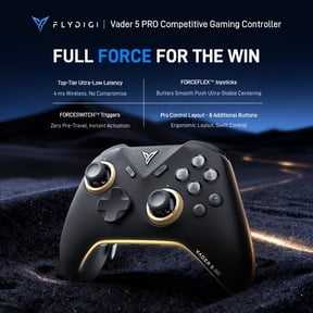 FLYDIGI Vader 5 Pro PC Controller, Forceflex Joysticks with Adjustable Ring, Forceswitch Triggers, 3ms Ultra-Low Latency, 8 Extra Buttons, Stereo Vibration, Multi-Platform for PC/NS/Android/TV