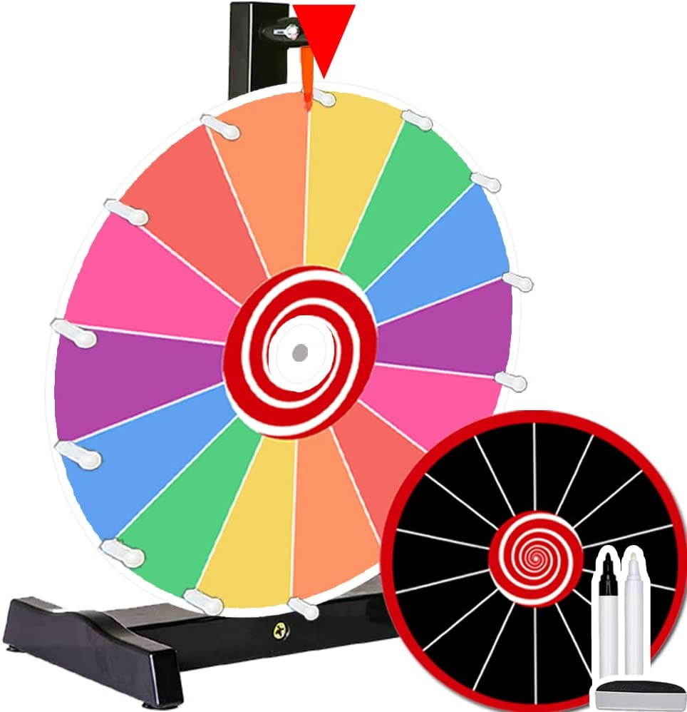FLYFRY Prize Wheel Color Acrylic Dry Erase for Fundraising Games, Loud ...