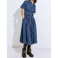 FLYING TOMATO Denim Midi Dress