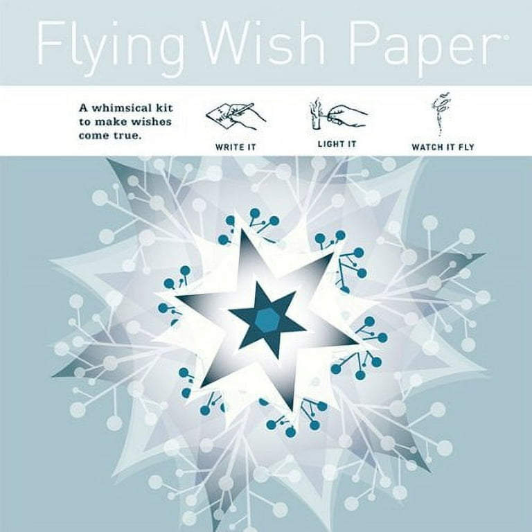 FLYING WISH PAPER NORTHERN STAR - Licensed Original Artwork, Mini Wishing  Kit, 5 x 5 