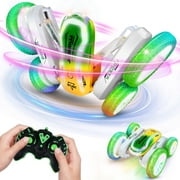 FLYINGJOING  RC Car,  Remote Control Car with Waterproof Remote Control, All Terrain RC Stunt Car with LED Lights, 360°Rotate Christmas Gift for Kids