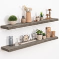 FLYJOE Floating Shelves, 8 Inch Deep Rustic Solid Reclaimed Wood Wall ...