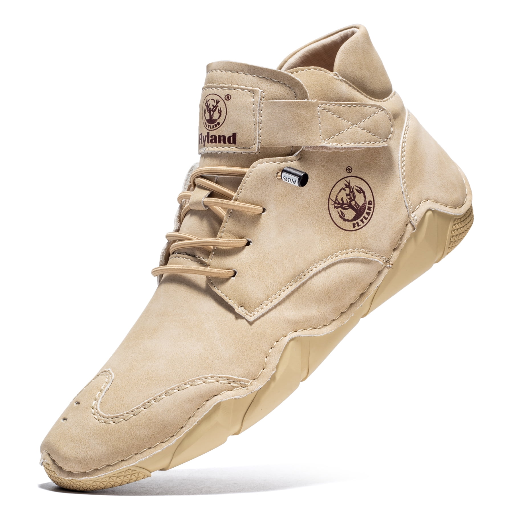 FLYLAND Men's Casual Leathe Sneakes Fashion Chukka Boots