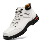 FLYLAND Men Hiking Shoes Waterproof Non-slip Sport Shoes Casual Leatehr Camping Shoes Outdoor Sneakers for Men US13