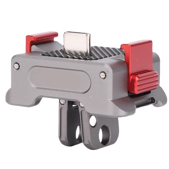 FLYMILE Charging Adapter Base Fit for Osmo Pocket 3 Action Camera Desktop Type C Dock Aluminum Alloy Bracket Cold Shoe Mount