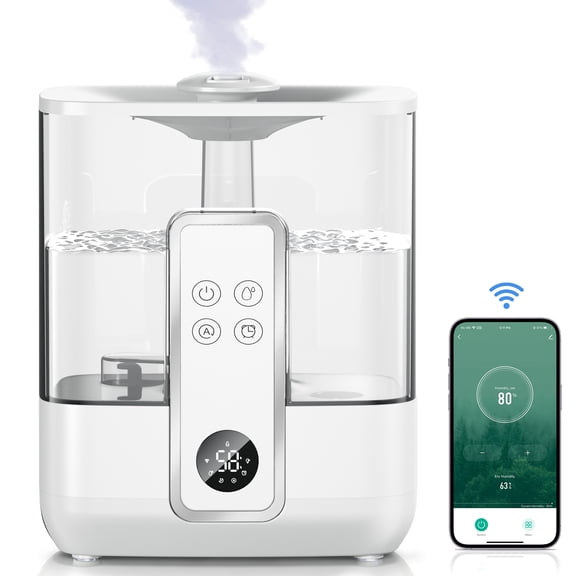 Unbranded 5L Cool Mist 300 sq ft Evaporative Whole House Humidifier, White