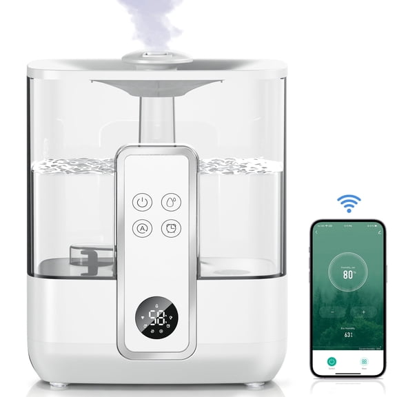 Unbranded 5L Cool Mist 300 sq ft Evaporative Whole House Humidifier, White