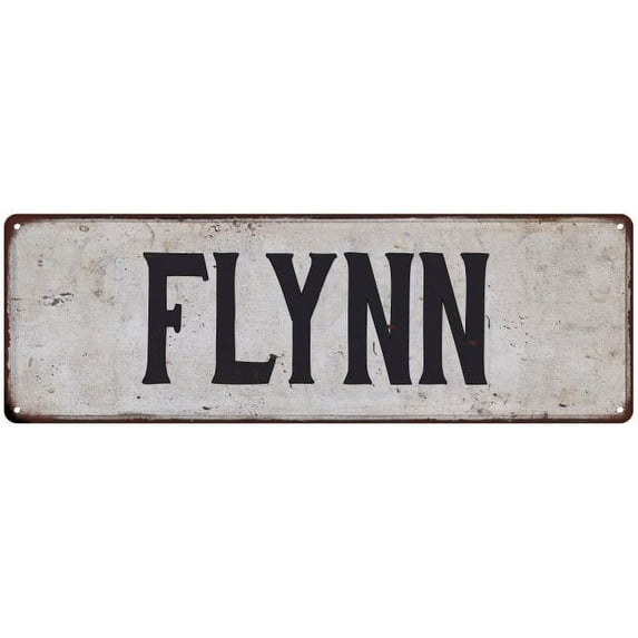 FLYNN Vintage Look Gift Rustic Chic Metal Sign 6x18 206180036250