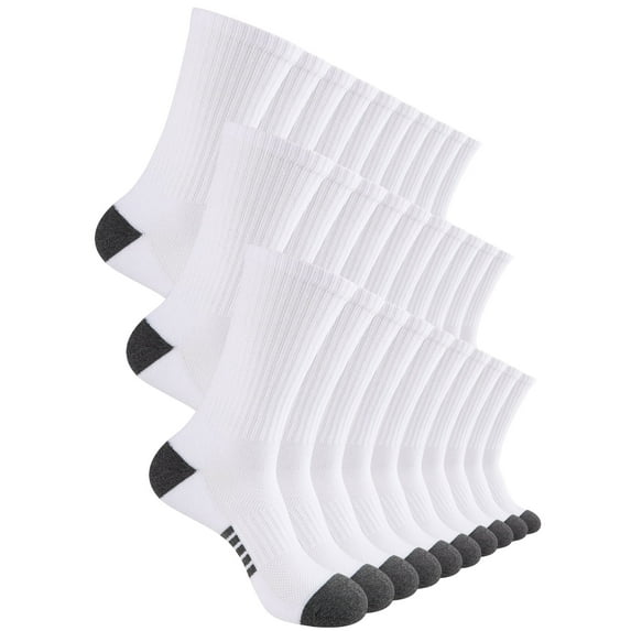 FLYRUN 15 Pair Lightweight Crew Cuff Breathable Thin Socks for Men