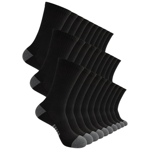 FLYRUN 15 Pairs Lightweight Crew Socks for Men, Breathable, Thin