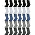 thumbnail image 1 of FLYRUN 30 Pairs Mens Lightweight Crew Socks Long Socks, 1 of 6