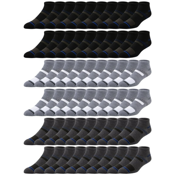 FLYRUN 30 Pairs Men's Multicolor Quarter High Ankle Socks