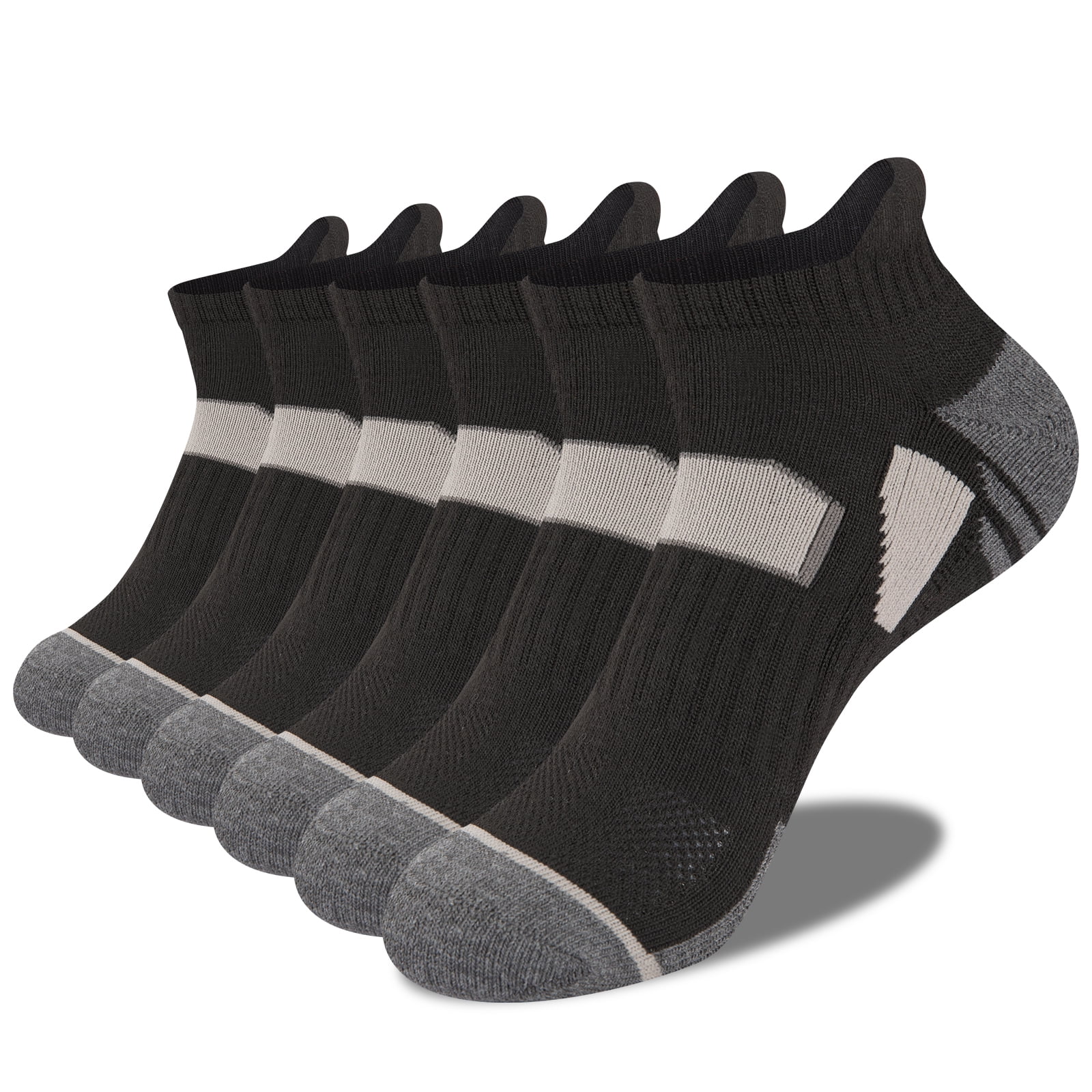 FLYRUN Mens Ankle Socks Low Cut Breathable Socks Athletic Cushioned ...