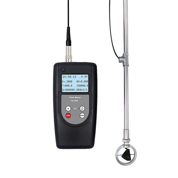 FM-100V5 Portable Flow Meter 0.01-5.00 M/s Water Flow Meter Open Channel River Reservoir Field Irrigation Flowmeter ,Energy-Saving