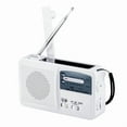 thumbnail image 1 of FM/AM Radio Solar Hand Crank Self Powered Radio Multifunctional Portable Emergency Radio with Flashlight White, 1 of 8