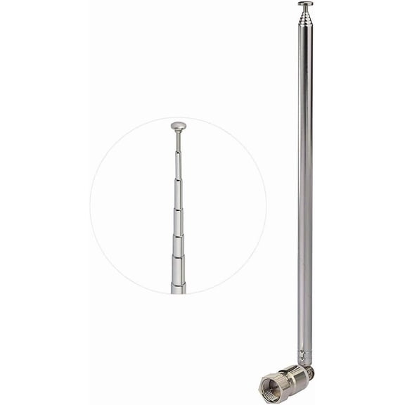 FM Antenna 115cm 7 Sections Telescopic FM Radio Antenna for Onkyo Marantz Indoor Sound Radio Stereo Receiver AV Audio Video Theater Receiver