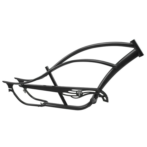 Tracer Bronco Lowrider Stretch Bike Frames, for 26*3.0 Fat Tire, 7 Speed, Coaster Brake, Black