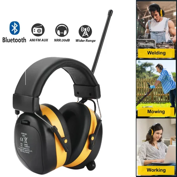 FM Bluetooth Noise Reduction Safety Ear Muffs Ear Hearing Protection Headphone