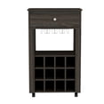 thumbnail image 1 of FM FURNITURE Ace Modern Engineered Wood Bar Cart with 4 Casters in Espresso, 1 of 6