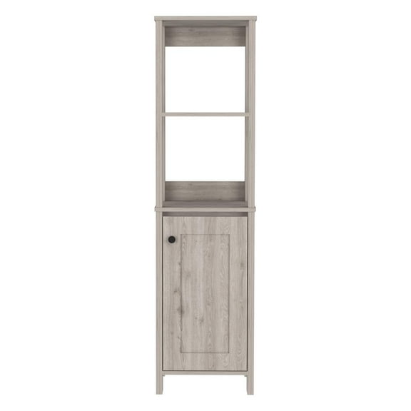 FM FURNITURE LLC Arctic Linen Cabinet  ,Light Gray