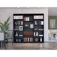 thumbnail image 1 of FM FURNITURE Arrey 3 Piece Living Room Set Black Engineered Wood, 1 of 6