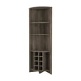 thumbnail image 1 of FM FURNITURE Bouvet Corner Bar Cabinet  Dark Brown Engineered Wood, 1 of 6