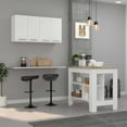thumbnail image 1 of FM FURNITURE Caledon 2-Piece Modern Engineered Wood Kitchen Set in White/Oak, 1 of 18