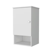 FM FURNITURE Carrizo Medicine Cabinet Engineered Wood with One Door White