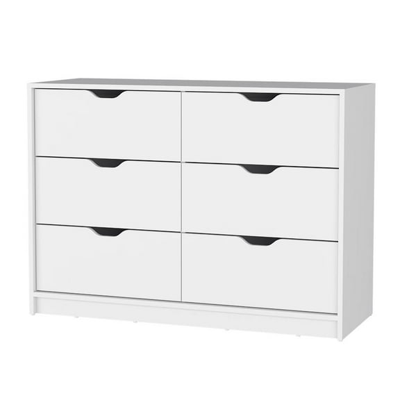 FM FURNITURE Dillon 4 Drawers Dresser, Chest of Drawers with 2 Cabinets