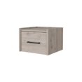 thumbnail image 1 of Fm Furniture Elfrida Wall-Mounted Nightstand, Sleek Single-Drawer Design, Light Gray, 1 of 7