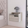 thumbnail image 1 of FM FURNITURE Florence Floating Nightstand with Drawer and Dual-Shelf Display, 1 of 6