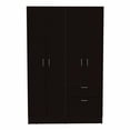 thumbnail image 1 of FM FURNITURE Habana Modern Wood Bedroom Armoire in Black Wenge/White, 1 of 2