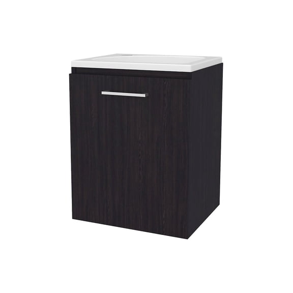 FM FURNITURE Haigleer Creek Bathroom Vanity with Integrated Sink Faucet Wengue