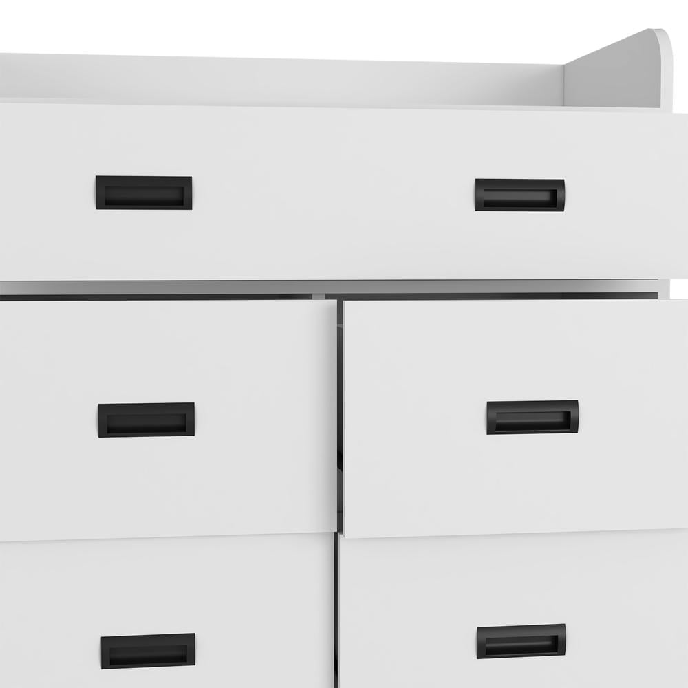 Anemone Rustic White Double Drawer Dresser with Spacious Storage